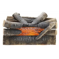 Pleasant Hearth Natural Wood Electric Crackle Log with Grate Front  20 in. L - B00NDL0KBC